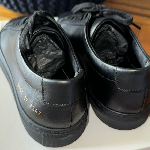 Women By Common Projects Original Low Achilles Black Eur Size 37 US7 - Picture 10 of 11